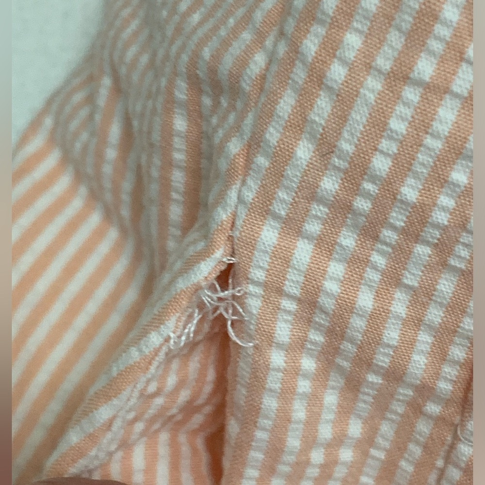 LOFT PINSTRIPED COTTON SHORTS - SZ 10 - Picture 5 of 8